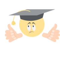 diploma uitreiking hoofd emoticon gezicht uitdrukking twee duim verzameling png