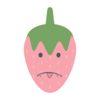 strawberry head emoticon face expression collection png