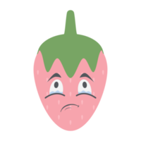 strawberry head emoticon face expression collection png