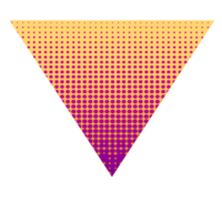Colorful halftone geometric shape png