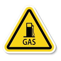 Gas Traffic Sign On White Background vector