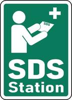 Symbol SDS Station Sign On White Background vector