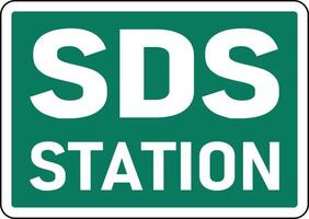 Symbol SDS Station Sign On White Background vector