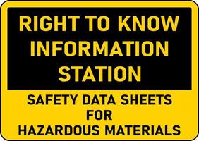 Safety Data Sheets For Materials Sign On White Background vector
