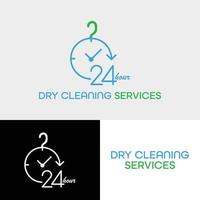 Free Logo Design Vector Dry Cleaning Logo 24 House services logo