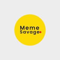 Meme Savage Logo Design Meme Yellow Logo Design Red Logo Circle Logo Meme design vector