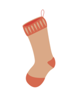calcetín de navidad rojo dibujo png