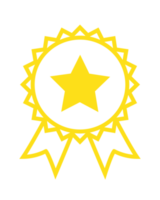 Yellow Star Badge Award Symbol Icon png