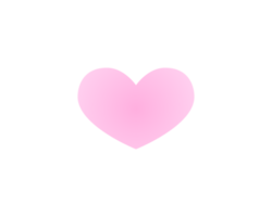illustration de dessin simple coeur rose mignon png