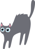 gato de pelo gris dibujado a mano gato lindo png