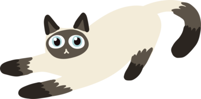 wichianmat handraw lindo gato tirado en el suelo png