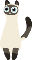 wichianmat handraw cute cat standing on the floor png