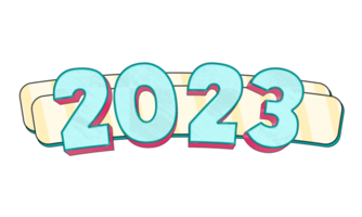 2023 komisk stil text png