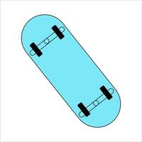 skateboard in retro style vector