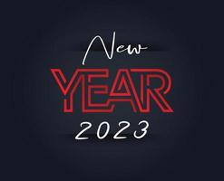 New year 2023 text typography design patter vector