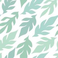 Pale mint color leaves seamless pattern. Botanical art. Simple repeating pattern. Vector art