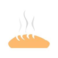 Bread with smokeicon vector. Bread icon for web design. Simple design on white background. vector