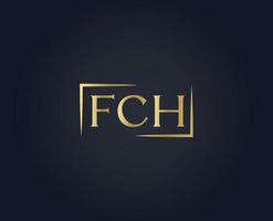 F C H Text typography logo design vector templates