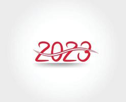 New year 2023 text typography design patter vector