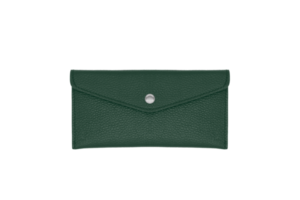 Green woman leather purse wallet png