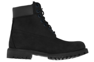 Black leather man shoe png