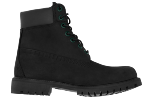 Black leather man shoe png