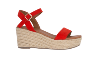 zapato sandalia mujer rojo png