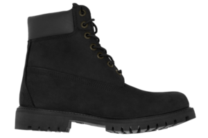 Black leather man shoe png