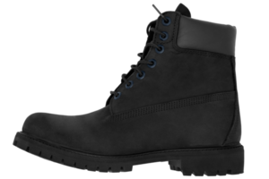 Black leather man shoe png