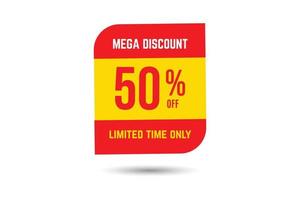 Mega sale discount vector illustration