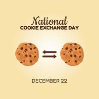 vector graphic of national cookie exchange day good for national cookie exchange day celebration. flat design. flyer design.flat illustration.