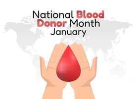 ector graphic of national blood donor month good for national blood donor month celebration. flat design. flyer design.flat illustration.