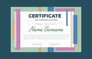 Flat Modern Certificate Template vector