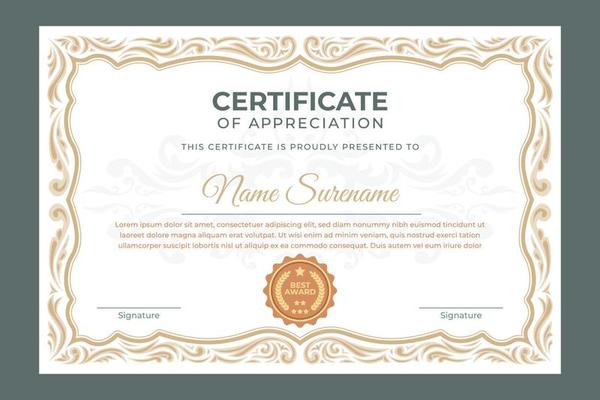 Victorian Classic Certificate Vintage Template