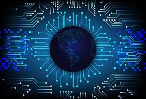 Modern Holographic Globe on Technology Background vector