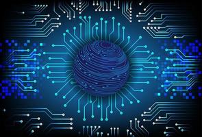 Modern Holographic Globe on Technology Background vector
