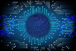Modern Holographic Globe on Technology Background vector
