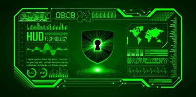 Modern Cybersecurity Technology Background with padlock vector