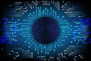 Modern Holographic Globe on Technology Background vector