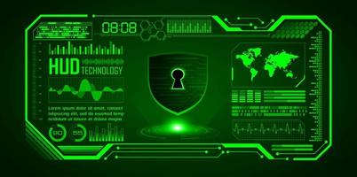 Modern Cybersecurity Technology Background with padlock vector