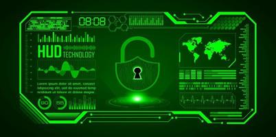 Modern Cybersecurity Technology Background with padlock vector