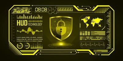 Modern Cybersecurity Technology Background with padlock vector