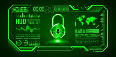 Modern Cybersecurity Technology Background with padlock vector