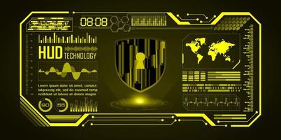 Fondo de tecnología de ciberseguridad moderna con candado vector