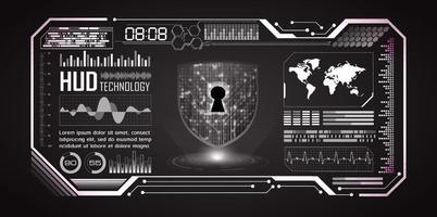 Modern Cybersecurity Technology Background with padlock vector