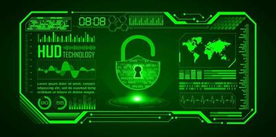 Modern Cybersecurity Technology Background with padlock vector