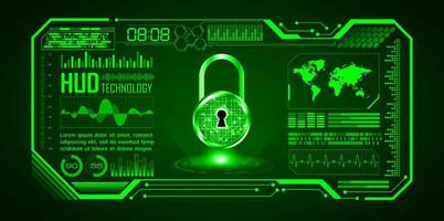 Modern Cybersecurity Technology Background with padlock vector