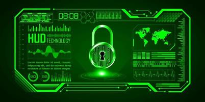 Modern Cybersecurity Technology Background with padlock vector