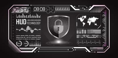 Modern Cybersecurity Technology Background with padlock vector