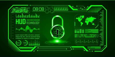 Modern Cybersecurity Technology Background with padlock vector